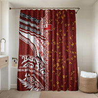 Tonga Language Week Bathroom Set Ngatu Pattern and Tongan Alphabet - Polynesian Pride