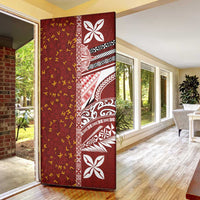 Tonga Language Week Door Cover Ngatu Pattern and Tongan Alphabet - Polynesian Pride