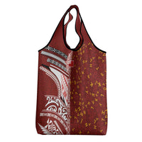 Tonga Language Week Grocery Bag Ngatu Pattern and Tongan Alphabet - Polynesian Pride