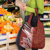 Tonga Language Week Grocery Bag Ngatu Pattern and Tongan Alphabet - Polynesian Pride