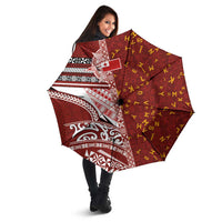 Tonga Language Week Umbrella Ngatu Pattern and Tongan Alphabet - Polynesian Pride
