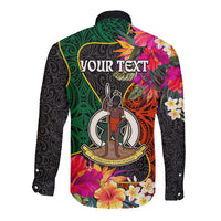 Personalised Penama Day Long Sleeve Button Shirt Proud To Be A Ni-Van Beauty Pacific Flower LT03 - Polynesian Pride