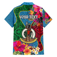 Personalised Sanma Day Family Matching Puletasi Dress and Hawaiian Shirt Proud To Be A Ni-Van Beauty Pacific Flower LT03 - Polynesian Pride