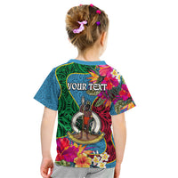 Personalised Sanma Day Kid T Shirt Proud To Be A Ni-Van Beauty Pacific Flower LT03 - Polynesian Pride