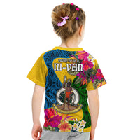 Malampa Day Kid T Shirt Proud To Be A Ni-Van Beauty Pacific Flower LT03 - Polynesian Pride