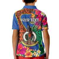 Personalised Tafea Day Kid Polo Shirt Proud To Be A Ni-Van Beauty Pacific Flower LT03 - Polynesian Pride