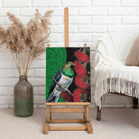New Zealand Kereru And Pohutukawa Canvas Wall Art Maori Tribal Tattoo LT03 - Polynesian Pride