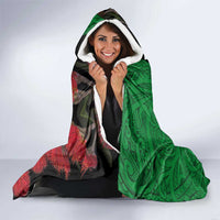 New Zealand Kereru And Pohutukawa Hooded Blanket Maori Tribal Tattoo