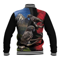 New Zealand Kea And Pohutukawa Baseball Jacket With The Mountain Landscape