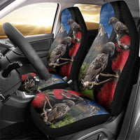 New Zealand Kea And Pohutukawa Car Seat Cover With The Mountain Landscape