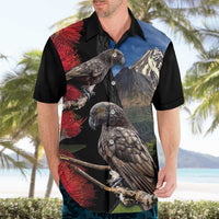 New Zealand Kea And Pohutukawa Hawaiian Shirt With The Mountain Landscape LT03 - Polynesian Pride