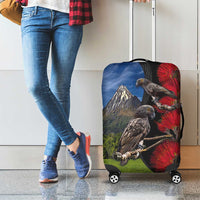 New Zealand Kea And Pohutukawa Luggage Cover With The Mountain Landscape LT03 - Polynesian Pride
