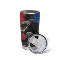 New Zealand Kea And Pohutukawa Tumbler Cup With The Mountain Landscape LT03 - Polynesian Pride