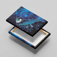 New Zealand Tui Bird Canvas Wall Art The Pleiades Star Cluster and Koru Tribal Tattoo Galaxy Vibe