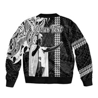 Custom Hawaii Lanai Island Bomber Jacket Hawaiian King and Kakau Symbols Abstract Shoulder Tattoo LT03 - Polynesian Pride