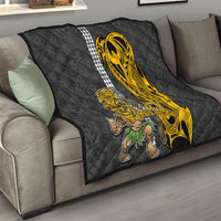 Custom Hawaii Molokai Island Quilt Hawaiian Warrior and Kakau Symbols Abstract Tattoo LT03 - Polynesian Pride