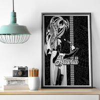 Hawaii Molokai Island Canvas Wall Art Hawaiian King and Kakau Symbols Abstract Shoulder Tattoo LT03 - Polynesian Pride