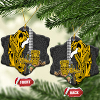 Hawaii Niihau Island Ceramic Ornament Hawaiian Warrior and Kakau Symbols Abstract Tattoo LT03 - Polynesian Pride