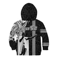 Custom Hawaii Niihau Island Kid Hoodie Hawaiian King and Kakau Symbols Abstract Shoulder Tattoo LT03 - Polynesian Pride