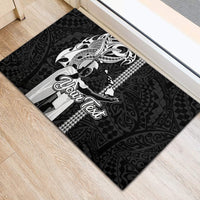 Custom Hawaii Niihau Island Rubber Doormat Hawaiian King and Kakau Symbols Abstract Shoulder Tattoo LT03 - Polynesian Pride