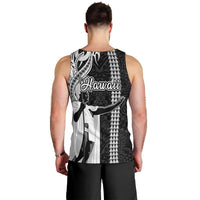 Hawaii Oahu Island Men Tank Top Hawaiian King and Kakau Symbols Abstract Shoulder Tattoo LT03 - Polynesian Pride