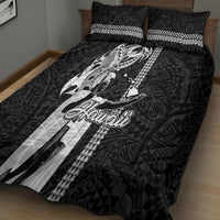 Hawaii Oahu Island Quilt Bed Set Hawaiian King and Kakau Symbols Abstract Shoulder Tattoo LT03 - Polynesian Pride