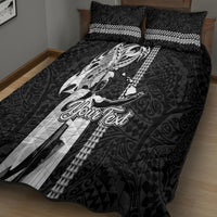 Custom Hawaii Oahu Island Quilt Bed Set Hawaiian King and Kakau Symbols Abstract Shoulder Tattoo LT03 - Polynesian Pride