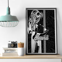 Hawaii Kahoolawe Island Canvas Wall Art Hawaiian King and Kakau Symbols Abstract Shoulder Tattoo LT03 - Polynesian Pride