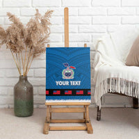 Samoa Merry Christmas Canvas Wall Art Santa Suit Style With Tatau Tattoo Pattern LT03 - Polynesian Pride