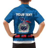 Samoa Merry Christmas Family Matching Long Sleeve Bodycon Dress and Hawaiian Shirt Santa Suit Style With Tatau Tattoo Pattern