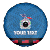 Samoa Merry Christmas Spare Tire Cover Santa Suit Style With Tatau Tattoo Pattern