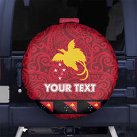 Papua New Guinea Merry Christmas Spare Tire Cover Santa Suit Style With Melanesian Pattern