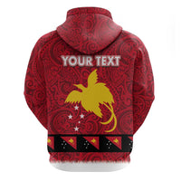 Papua New Guinea Merry Christmas Zip Hoodie Santa Suit Style With Melanesian Pattern