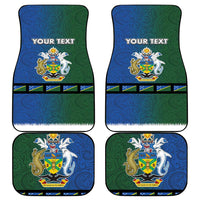 Solomon Islands Merry Christmas Car Mats Santa Suit Style With Melanesian Pattern