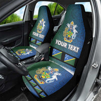 Solomon Islands Merry Christmas Car Seat Cover Santa Suit Style With Melanesian Pattern