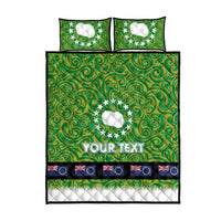 Cook Islands Merry Christmas Quilt Bed Set Santa Suit Style With Polynesian Pattern