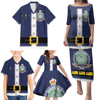 Niue Merry Christmas Family Matching Puletasi and Hawaiian Shirt Santa Suit Style With Hiapo Pattern LT03 - Polynesian Pride