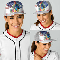 Guam and United States Together Baseball Net Cap Bald Eagle and Guam Seal with Flower and Tribal Tattoos LT03 - Polynesian Pride