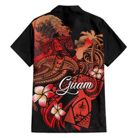 Guam Tribal Chamorro Family Matching Off Shoulder Maxi Dress and Hawaiian Shirt Polynesian Shark with Plumeria and Sea Vibe - Polynesian Pride