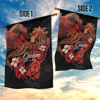 Guam Tribal Chamorro Garden Flag Polynesian Shark with Plumeria and Sea Vibe LT03 - Polynesian Pride