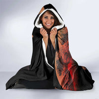 Guam Tribal Chamorro Hooded Blanket Polynesian Shark with Plumeria and Sea Vibe LT03 - Polynesian Pride