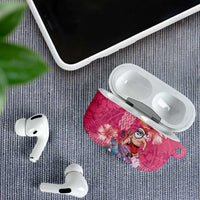 Hawaii Mele Kalikimaka AirPods Case Funny Santa with Tribal Tattoos Kakau Pink Color LT03 - Polynesian Pride
