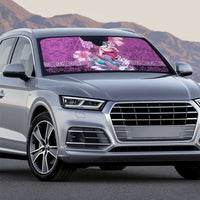 Hawaii Mele Kalikimaka Auto Sun Shade Funny Santa with Tribal Tattoos Kakau Purple Color - Polynesian Pride