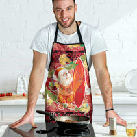 Hawaii Santa Mele Kalikimaka Apron Tropical Puakenikeni Lei with Polynesian Tribal Pattern - Polynesian Pride