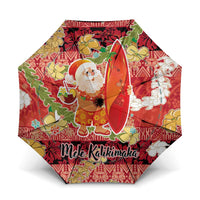 Hawaii Santa Mele Kalikimaka Umbrella Tropical Puakenikeni Lei with Polynesian Tribal Pattern - Polynesian Pride