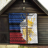 Hawaii Lutheran High School Quilt Kakau Pattern Splash Style LT03 - Polynesian Pride