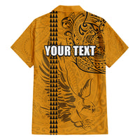 Nanakuli High and Intermediate School Family Matching Short Sleeve Bodycon Dress and Hawaiian Shirt Tribal Kakau Pattern LT03 - Polynesian Pride