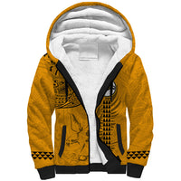 Nanakuli High and Intermediate School Sherpa Hoodie Tribal Kakau Pattern LT03 Unisex Yellow - Polynesian Pride