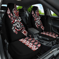 Aotearoa Toitu Te Tiriti-Honour the Treaty Car Seat Cover Maori Taniwha Haka with Taniko and Tukutuku