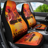 Australia and New Zealand ANZAC Day Car Seat Cover Soldiers Memories - Red Poppies with Aboriginal and Maori Art